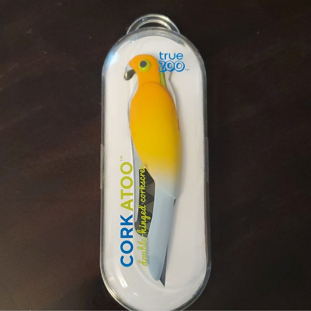 True Zoo Corkatoo Parrot Waiter’s Friend Corkscrew w/ Foil Cutter, Opener